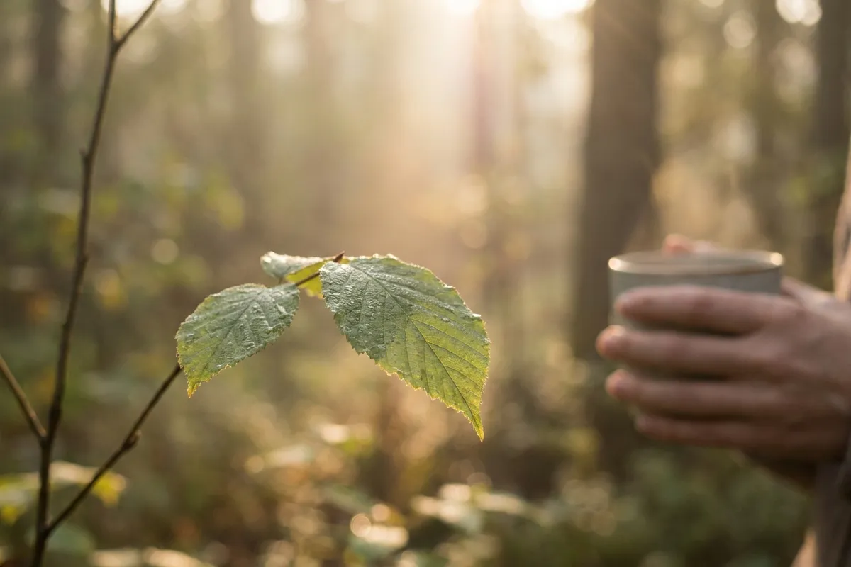 Frunză verde în lumina dimineții, carbonul expirat pe care o plantă îl poate respira înapoi